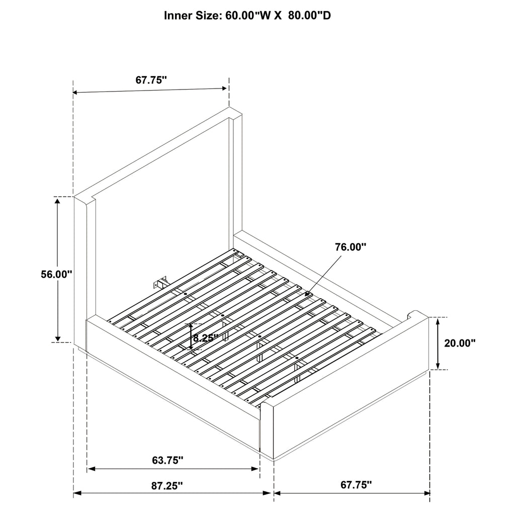 Nala Wingback Platform Bed