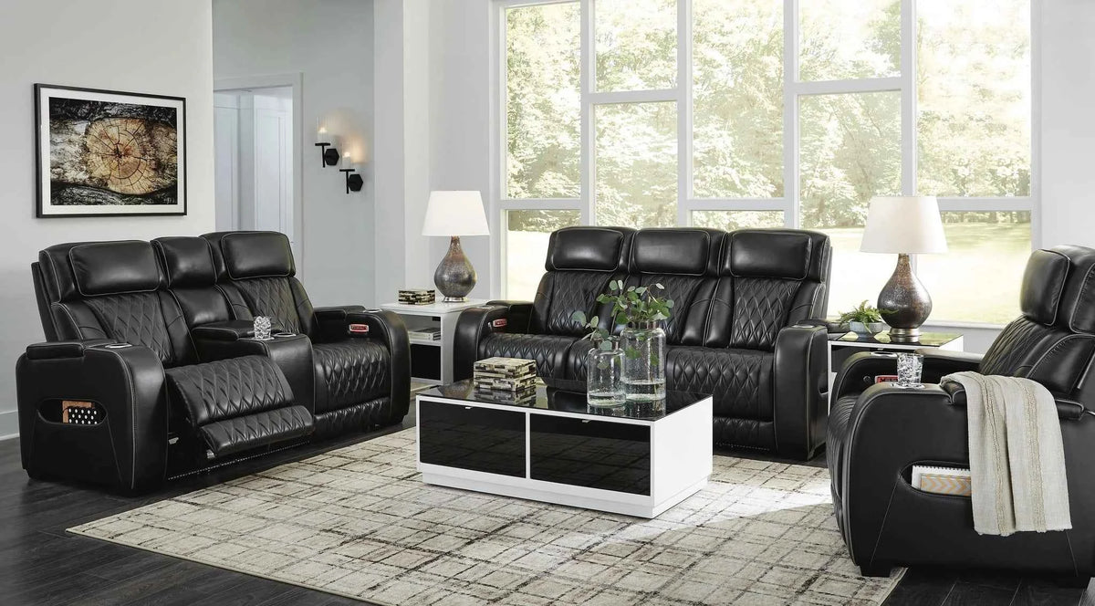 Boyington Power Reclining Sofa, Loveseat and Recliner