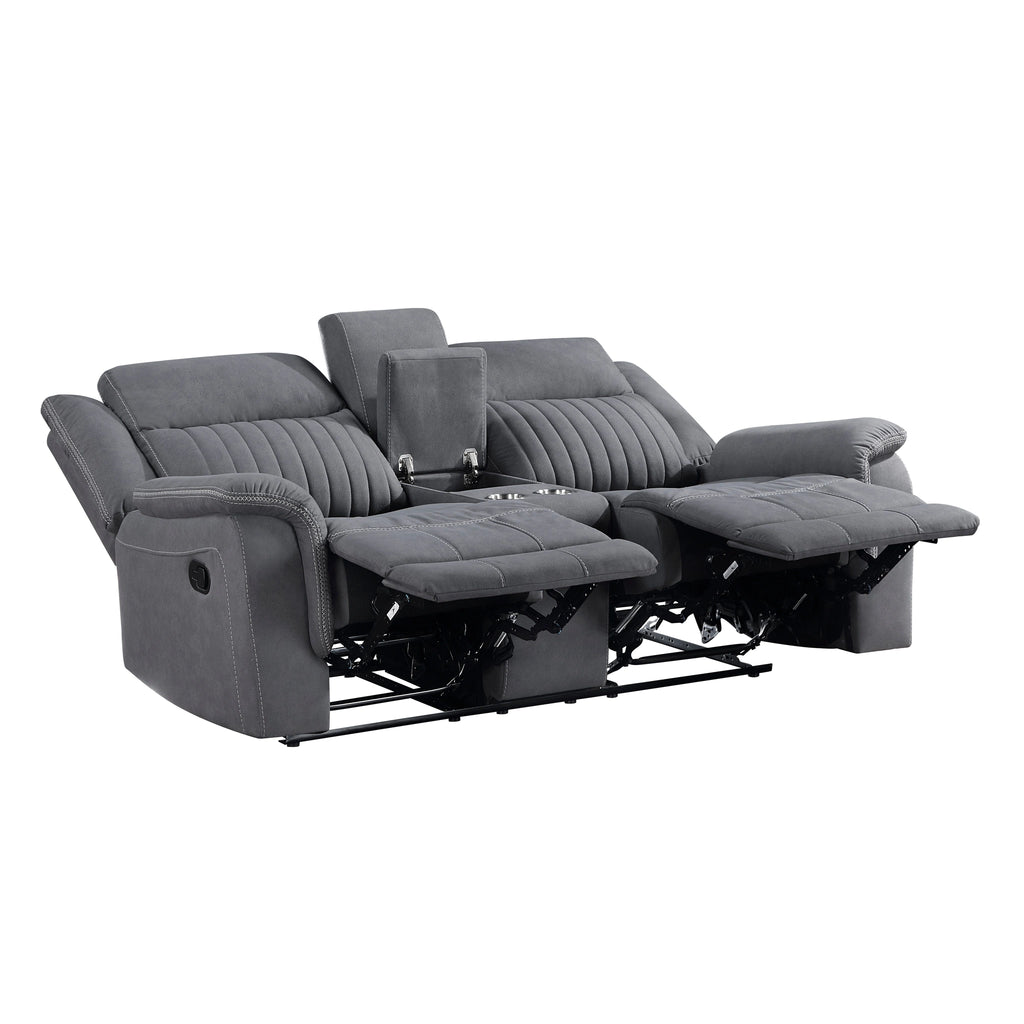 Dean Double Reclining Love Seat With Center Console