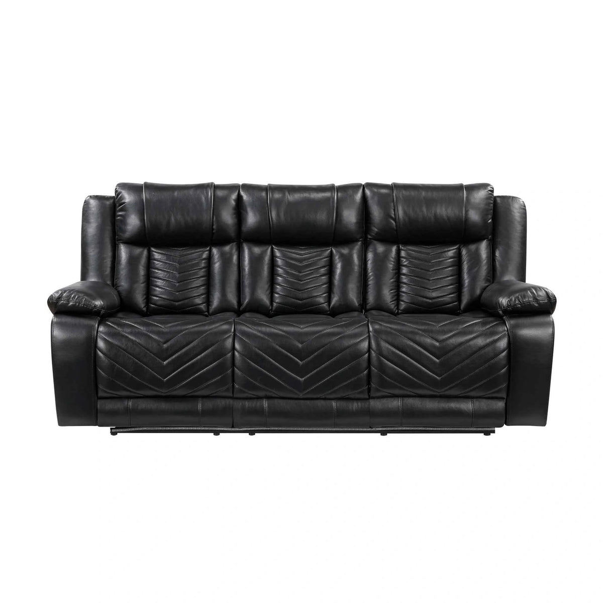Huron Power Double Reclining Sofa With Center Drop-Down Cup Holders