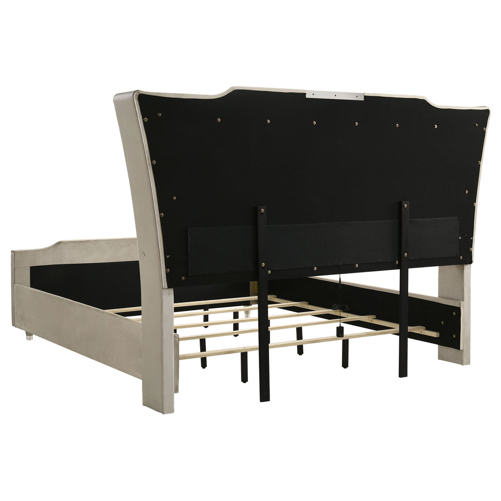 Lorient Wingback Bed with LED Lighting