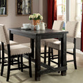 Sania 5 Pc Counter Ht Table Set Black