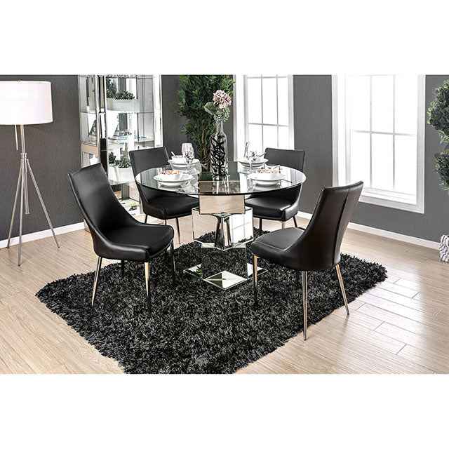 Izzy 5 Pc Dining Table Set (White Chairs)