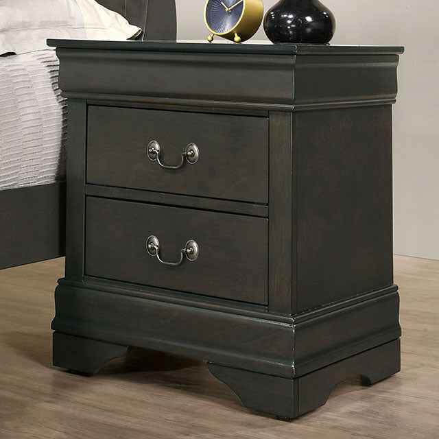 Louis Philippe Night Stand Gray