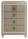 Youth Loudon 4 Drawer Chest in Champagne Metallic B1515-9