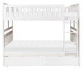 Galen Full/Full Bunk Bed w/ Storage Boxes in White B2053FFW-1*T