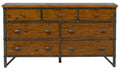 Holverson Dresser in Rustic Brown & Gunmetal 1715-5