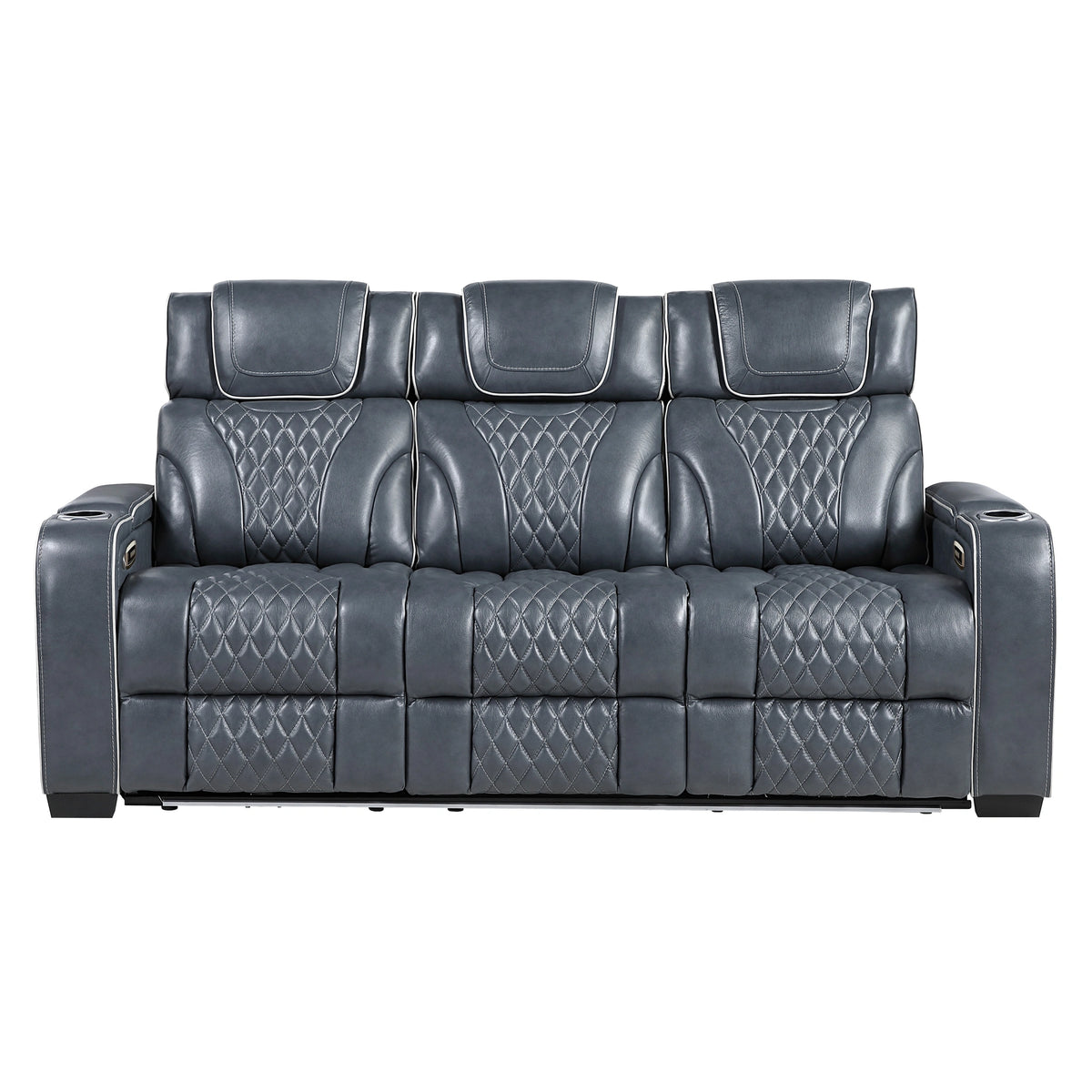 Apex Power Double Reclining Sofa With Center Drop-Down Cup Holders