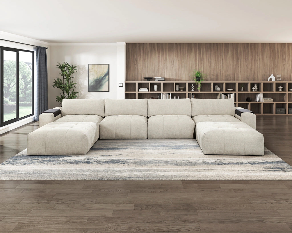 Tidal Ottoman with caster