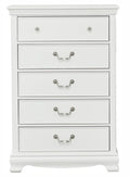 Lucida 5 Drawer Chest in White 2039W-9