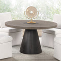 Broager 5 Pc Dining Table Set (White Caster Chairs) Rustic Oak