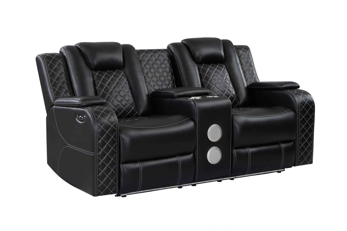 Radiant Pw D. Recln Loveseat W/ Console