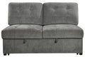 Logansport Armless 2-Seater with Pull-out Bed in Gray 9401GRY-2A