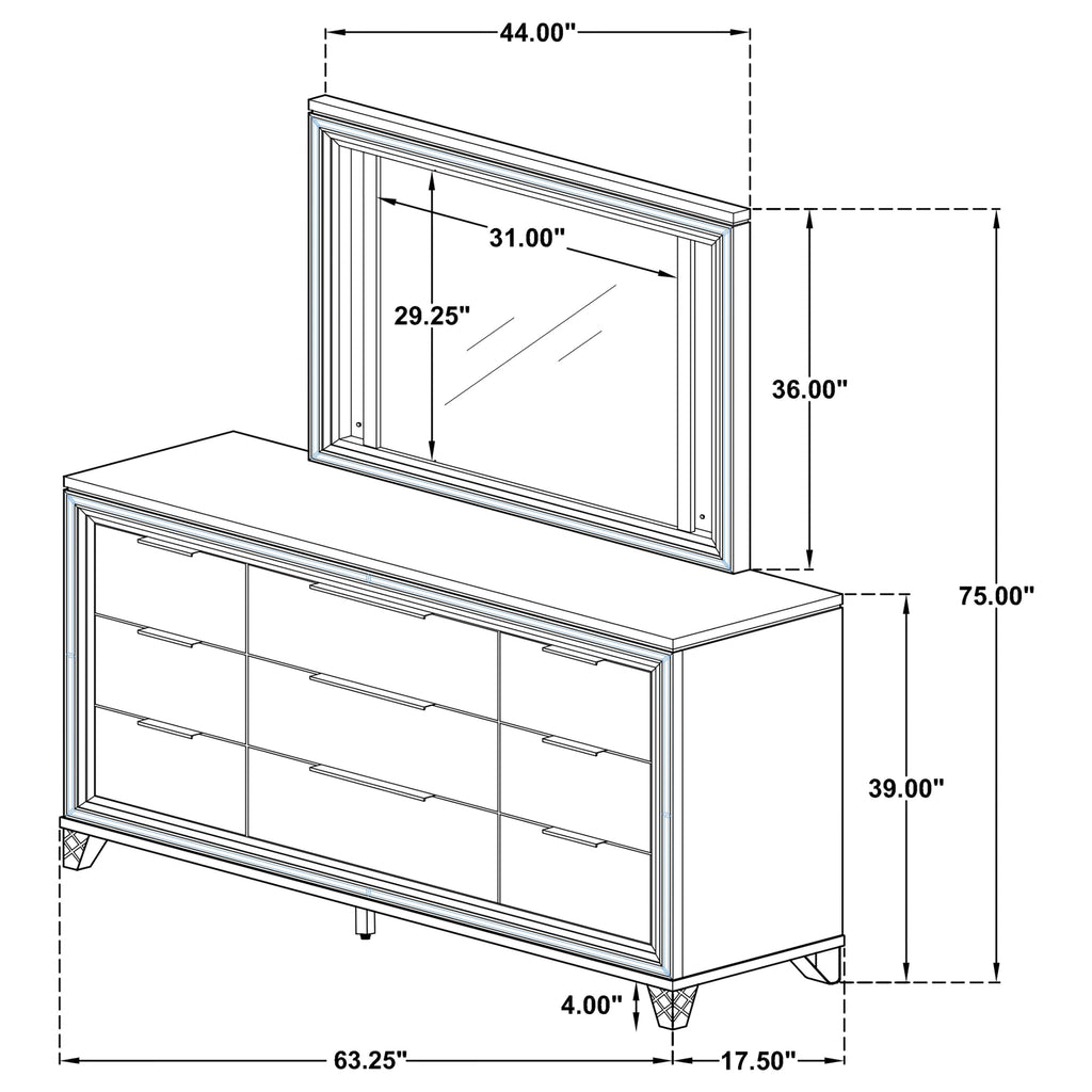 Marmore Dresser with Mirror