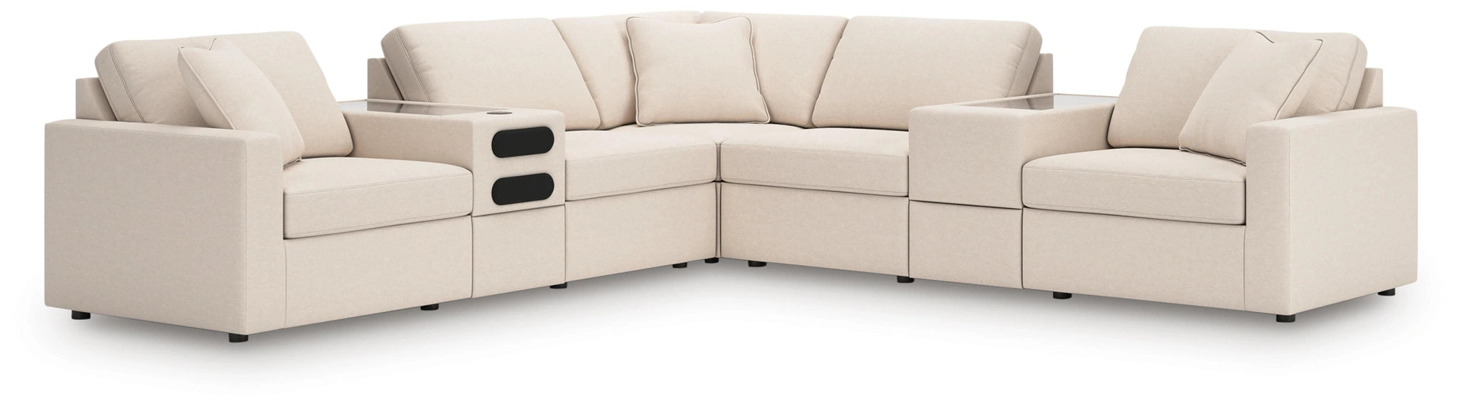 Modmax Balanced Sectional with Audio and Storage Consoles