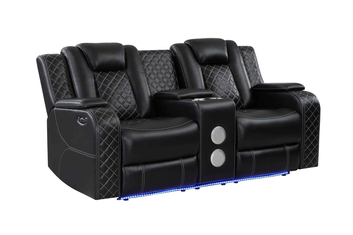 Radiant Pw D. Recln Loveseat W/ Console