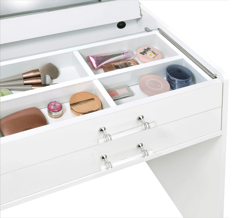 Danbury Makeup Vanity Table with LED Mirror and Stool