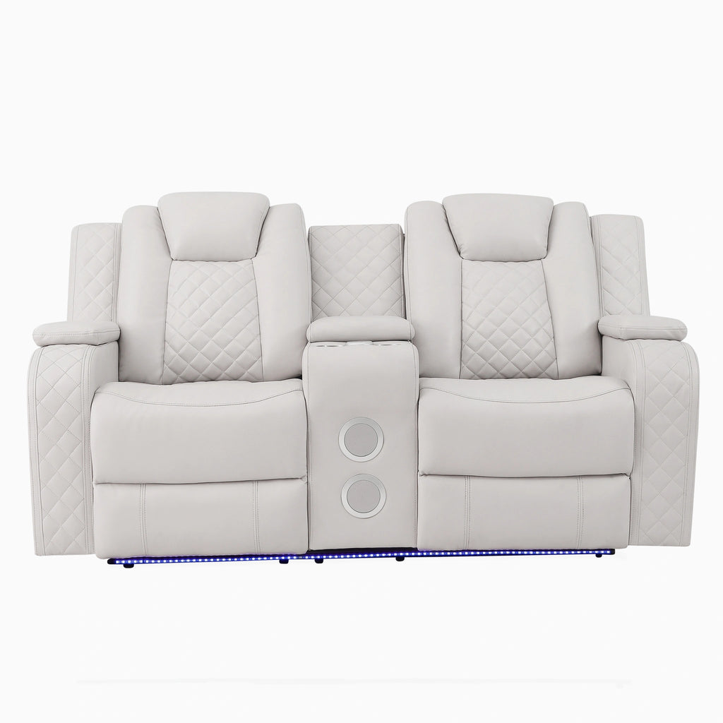 Radiant Pw D. Recln Loveseat W/ Console