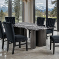 Selsey Dining Table, Black Stone Top