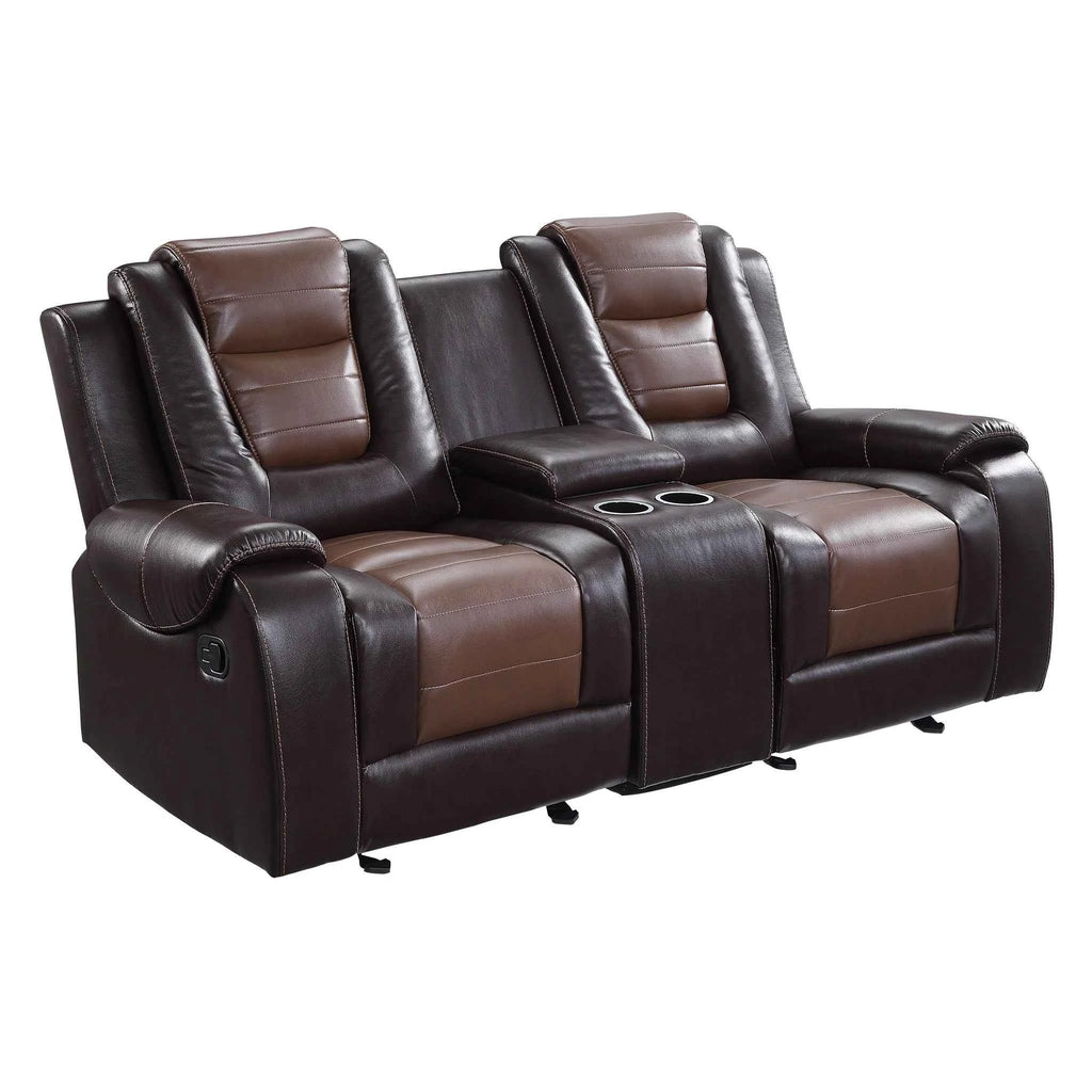 Briscoe Double Glider Reclining Love Seat with Center Console