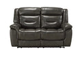 Acme Imogen Power Motion Loveseat in Gray Leather-Aire 54806