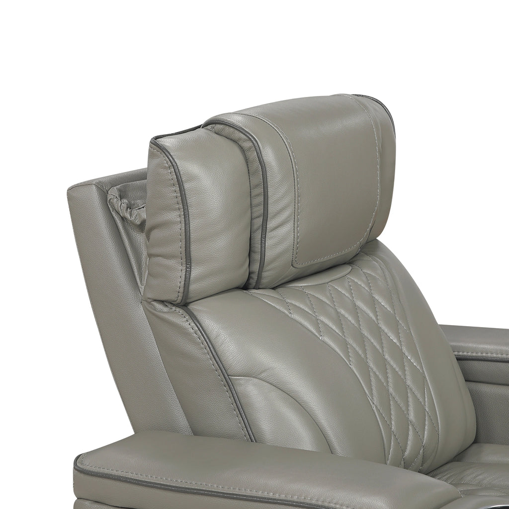 Apex Power Double Reclining Sofa With Center Drop-Down Cup Holders