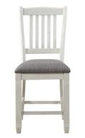 Granby Counter Height Chair in White & Brown (Set of 2)