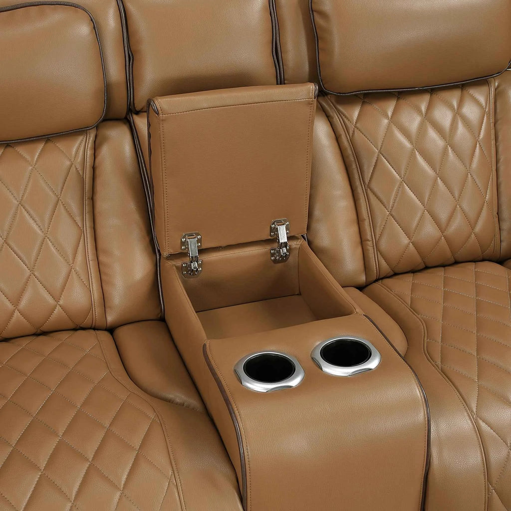 Fairway Power Double Reclining Love Seat With Center Console