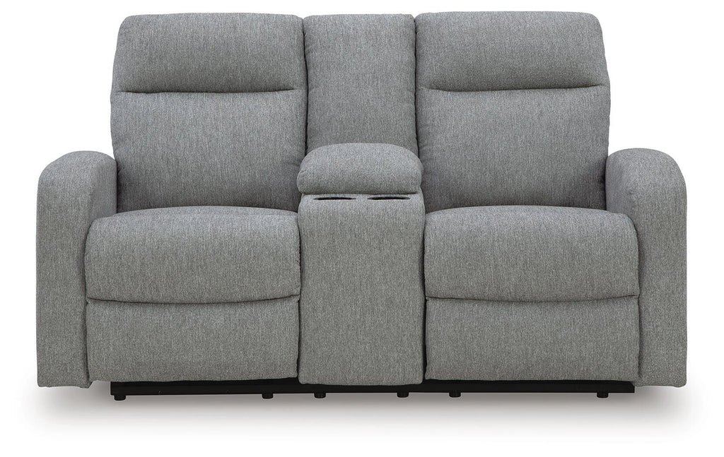 Gauntlet Reclining Loveseat with Console