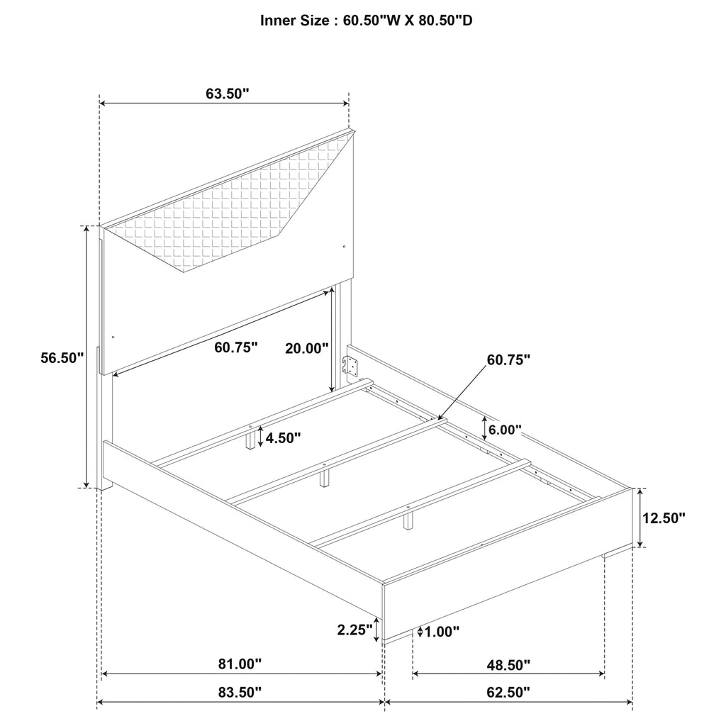 Ives Panel Bed with LED Lighting