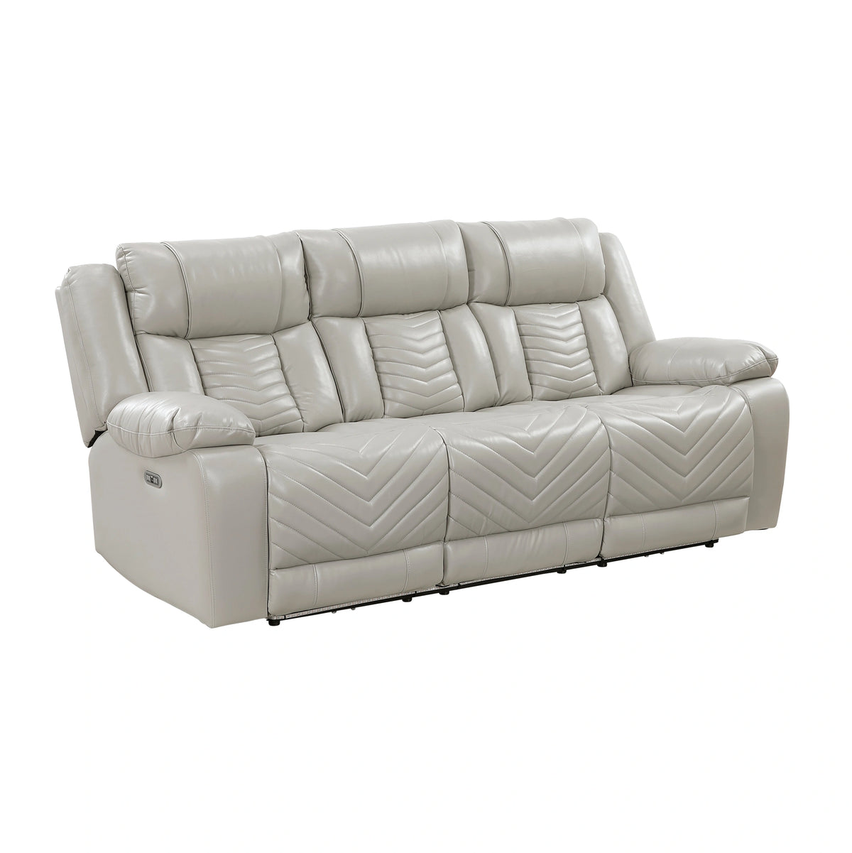 Huron Power Double Reclining Sofa With Center Drop-Down Cup Holders