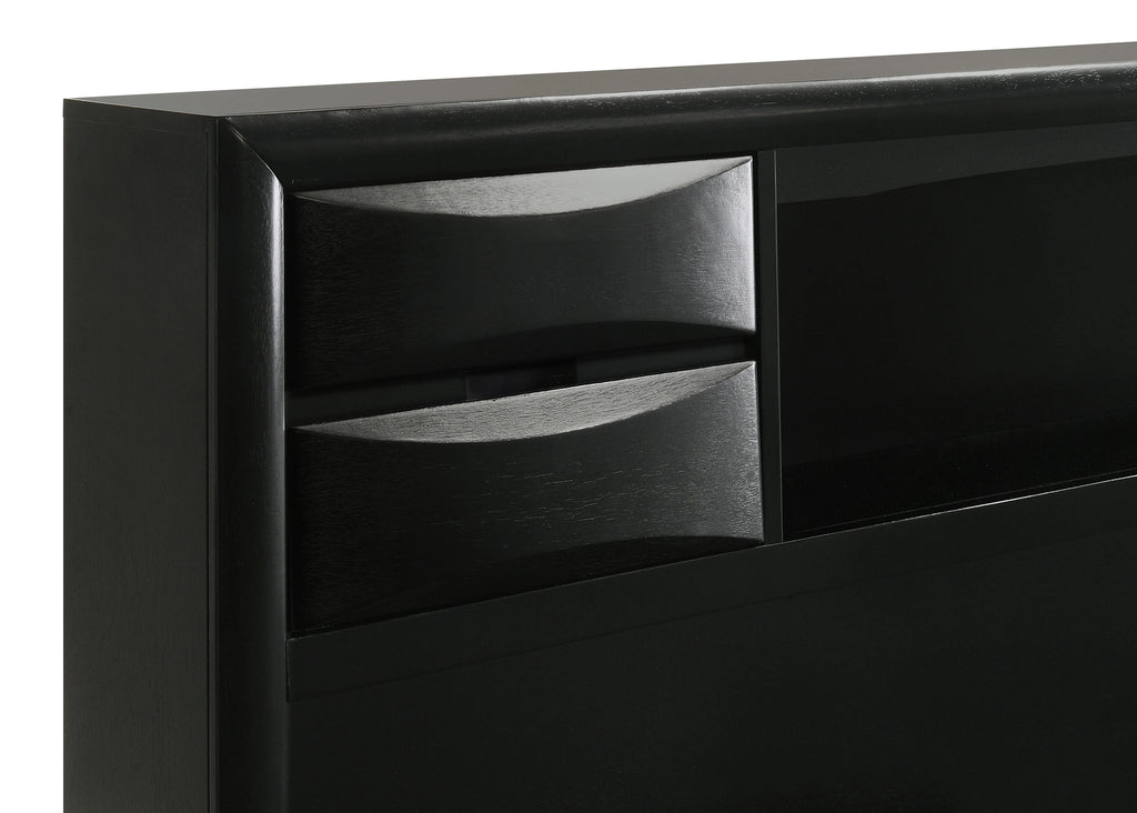 Briana Bookcase Platform Storage Bed