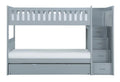 Orion Bunk Bed w/ Reversible Step Storage and Twin Trundle in Gray B2063SB-1*R