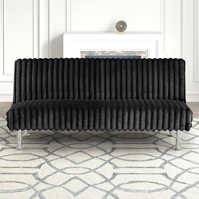 Hinwil Futon Sofa Bed Pink, Beige Grey, & Black