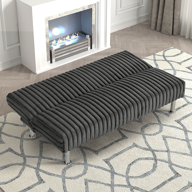 Hinwil Futon Sofa Bed Pink, Beige Grey, & Black