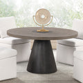 Broager 5 Pc Dining Table Set (Light Gray Caster Chairs)