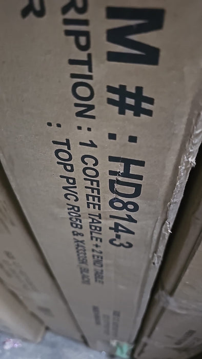 COFFEE TABLE SET OF 3 (BLACK) VIP GOLDEN