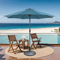 Soli 9' Outdoor Umbrella w/ Auto Tilt + 21" Round Base
