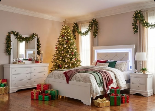 Combo Merry Christmas Dormitorio Moderno de 5 piezas