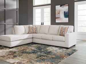 Large L-Shaped Sectional ,dining set 7-Piece FREE 5x7 Rug