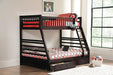 Ashton Cappuccino Twin-over-Full Bunk Bed VIP Coaster Z2 Premium