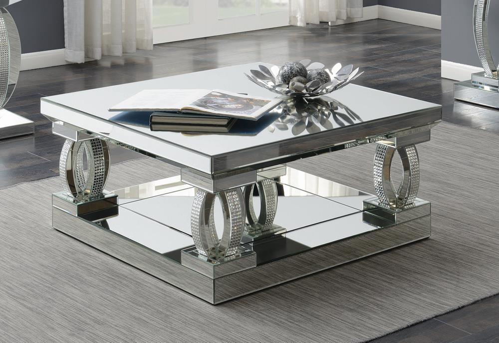Silver Mirrored Coffee Table
