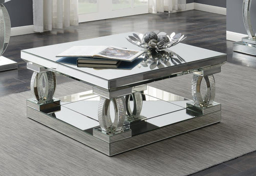 Silver Mirrored Coffee Table