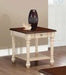 l Dark Brown/Antique White End Table