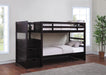 Elliott Transitional Cappuccino Twin-over-Twin Bunk Bed image