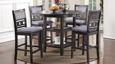 GIA  COUNTER DINING 5 PC SET - GRAY D1701-52S-GRY ROUND