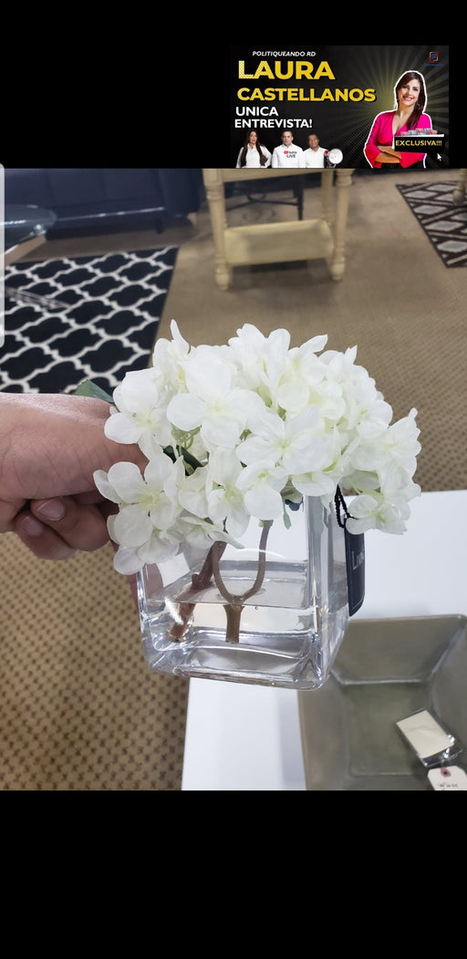 GLASS VASE W/ FLOWER VIP JACK