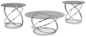 glass coffee table & 2 END TABLE PJ / VIP ASHLEY