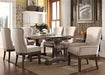 DINING SET 9 PCS  ( 6SIDE CHAIR + 2 AMRS CHAIRS )