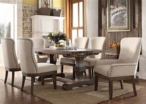 DINING SET 9 PCS  ( 6SIDE CHAIR + 2 AMRS CHAIRS )